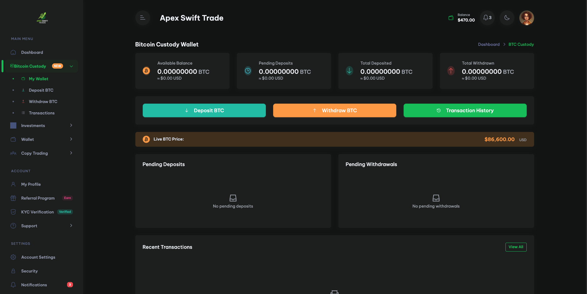 Wallet Dashboard